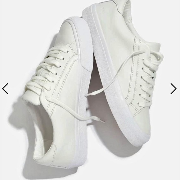 Madewell white sneakers Sidewalk Low-Top Sneakers in Leather - Picture 2 of 8